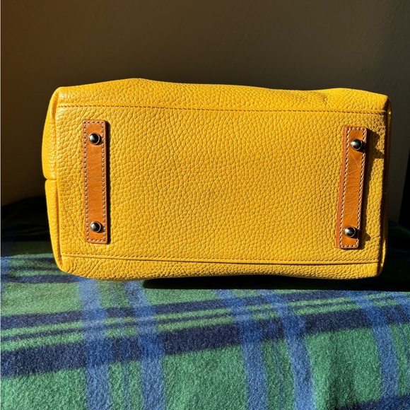 Yellow Leather Dooney & Bourke Hobo Shoulder Bag - Picture 6 of 7